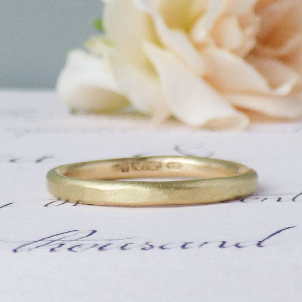Charly Ethical Wedding Ring In 18ct Fairtrade Gold By Shakti Ellenwood