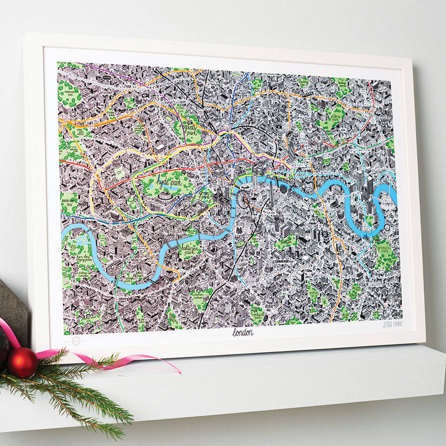 Hand Drawn Map Of London Print, 1 of 12