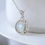 Sterling Silver Rainbow Moonstone Necklace, thumbnail 1 of 12