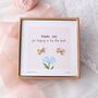 Bridesmaid Thank You Sterling Silver Bow Earrings, thumbnail 1 of 5