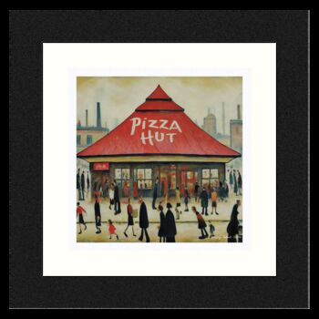 Framed 'Pizza Hut' Print. Lowry Style, 2 of 4