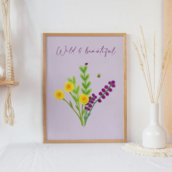 'Wild and Beautiful' Floral Print, 4 of 4