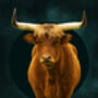 Majestic Highland Cow Canvas Art, thumbnail 2 of 8