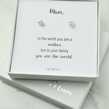 You Are The World Mum Earrings, 3 of 7