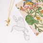 Gold Plated Sterling Silver Kingfisher Crystal Necklace, thumbnail 5 of 5
