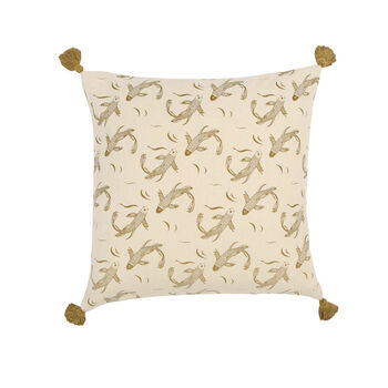 Sakana Fish Pattern Cotton Cushion Cover In Herb, 2 of 4