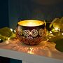 Black And Gold Metal Tea Light Holder, thumbnail 1 of 7