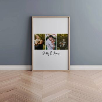 Personalised Daddy And Me Photo Print, 6 of 7