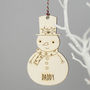 Personalised Snowmen Place Setting Decorations, thumbnail 6 of 7