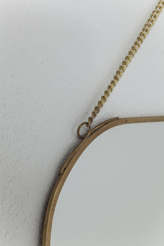 Curved Brass Mirror By I Love Retro
