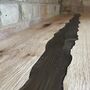 Oak Resin River Console Table With Hairpin Legs, thumbnail 5 of 12