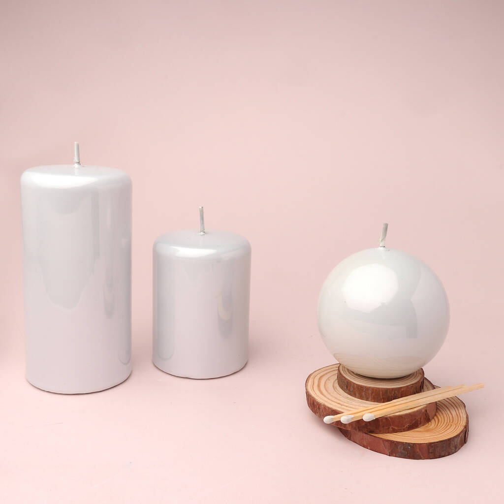 White Glass Effect Candles By G Decor By G Decor