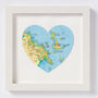 Whitsunday Islands Map Heart Print, thumbnail 4 of 4