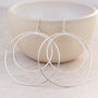 Sterling Silver Two Circle Hoop Earrings, thumbnail 1 of 4
