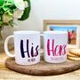 Personalised Contemporary His And Hers Mugs, thumbnail 1 of 3