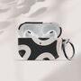 Black Swirl Air Pods Case With Keychain, thumbnail 1 of 6
