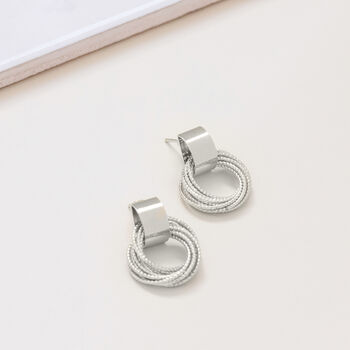 Twisted Rope Design Hoop Earrings, 3 of 3