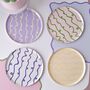 Wavy Pastel Paper Plates Pack Of Eight, thumbnail 1 of 2