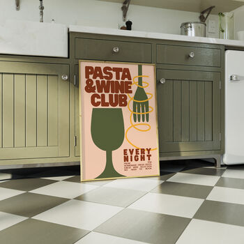 Pasta And Wine Poster, 2 of 9