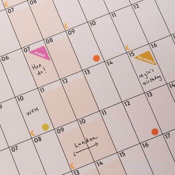 2026 A1 Year Wall Planner | Work Hard, Play Nice, 3 of 8