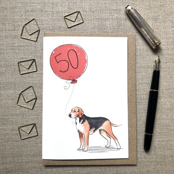 Personalised Hamiltonstovare Dog Birthday Card, 2 of 4