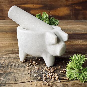 Marble Piggy Pestle And Mortar, 4 of 4