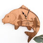 Wooden Engraved Carp Fishing Clock Gift For Anglers, thumbnail 3 of 5