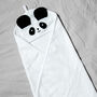 Personalised Baby Panda Hooded Cotton Towel, thumbnail 5 of 9
