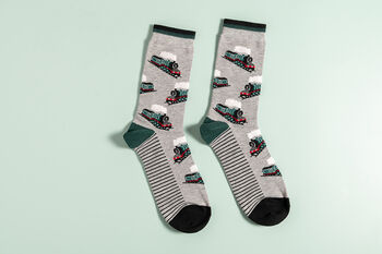 Steam Train Bamboo Socks Letterbox, 2 of 2
