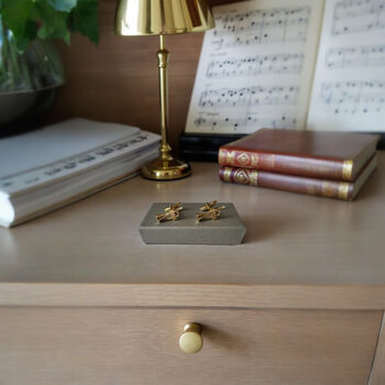Trumpet Player's Gold Plated Cufflinks In A Gift Box, 2 of 4