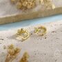 Baguette Cz Cluster Huggie Hoop In Sterling Silver, thumbnail 5 of 12