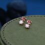 Tiny Genuine Pearl Stud Earrings In Sterling Silver, thumbnail 8 of 12