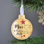 Personalised Metal First Christmas Name Bauble, thumbnail 2 of 2