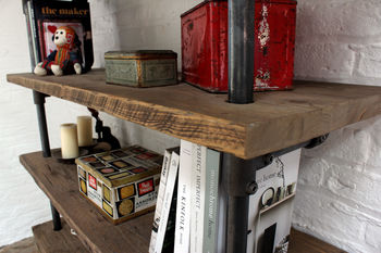 Annabel Bespoke Reclaimed Scaffolding And Pipe Bookcase, 6 of 10