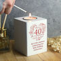 Personalised 40th Ruby Anniversary Tea Light Holder, thumbnail 2 of 3