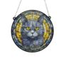 Cat British Shorthair Stained Glass Effect Suncatcher, thumbnail 3 of 5