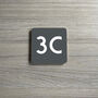 Stylish Small Square House Number, thumbnail 2 of 9