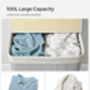 100 L Two Sections Clothes Hamper Laundry Basket, thumbnail 4 of 8