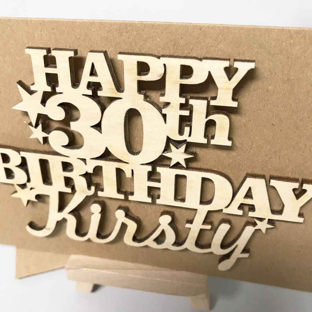 Personalised 30th Birthday Card Keepsake By Hickory Dickory Designs 