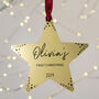 Personalised Baby's First Christmas Star Decoration, thumbnail 2 of 3