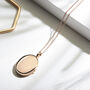Little Personalised18 K Rose Gold Plated Oval Locket, thumbnail 1 of 12