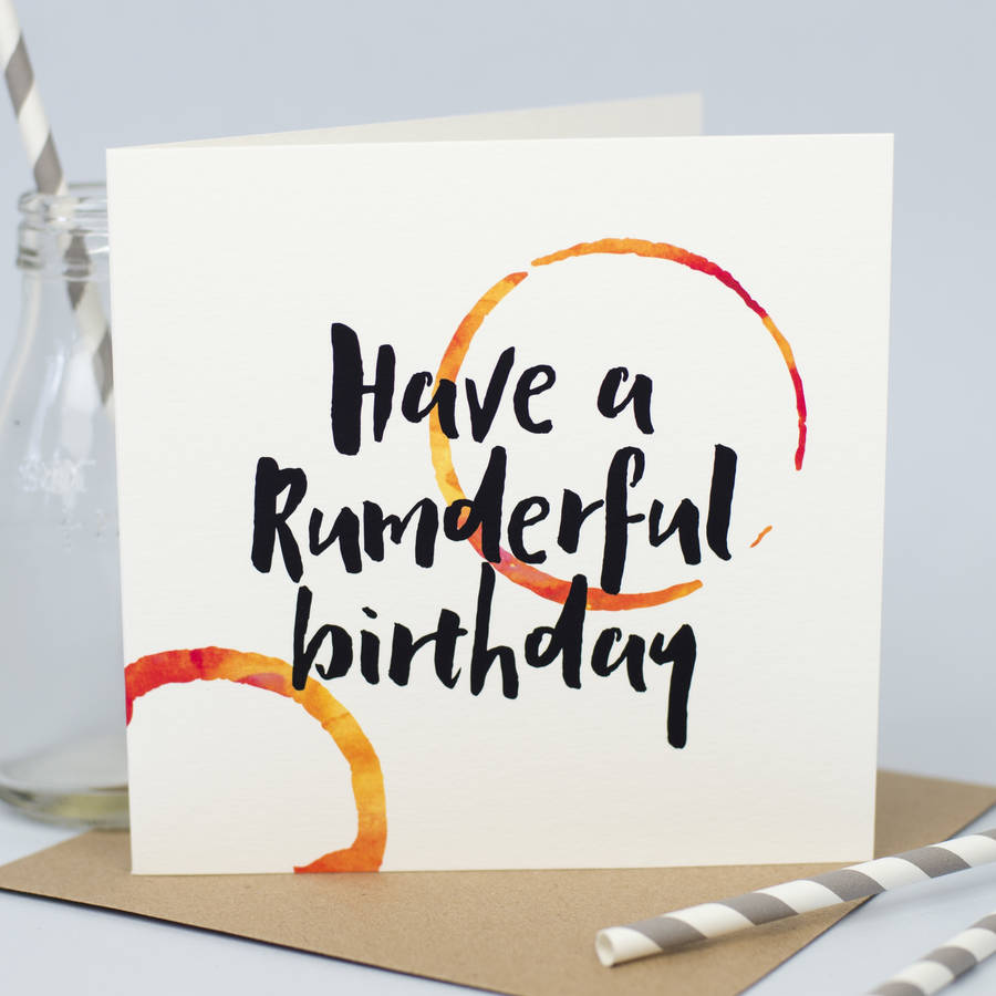 'Rumderful Birthday' Card, 1 of 3