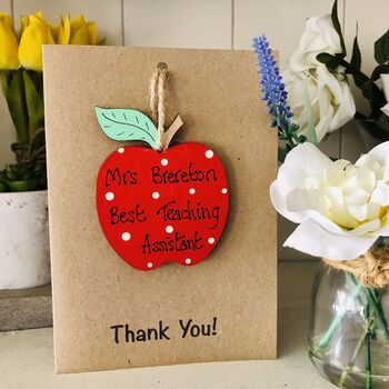 Personalised Teaching Assistant Thank You Apple Card, 2 of 11
