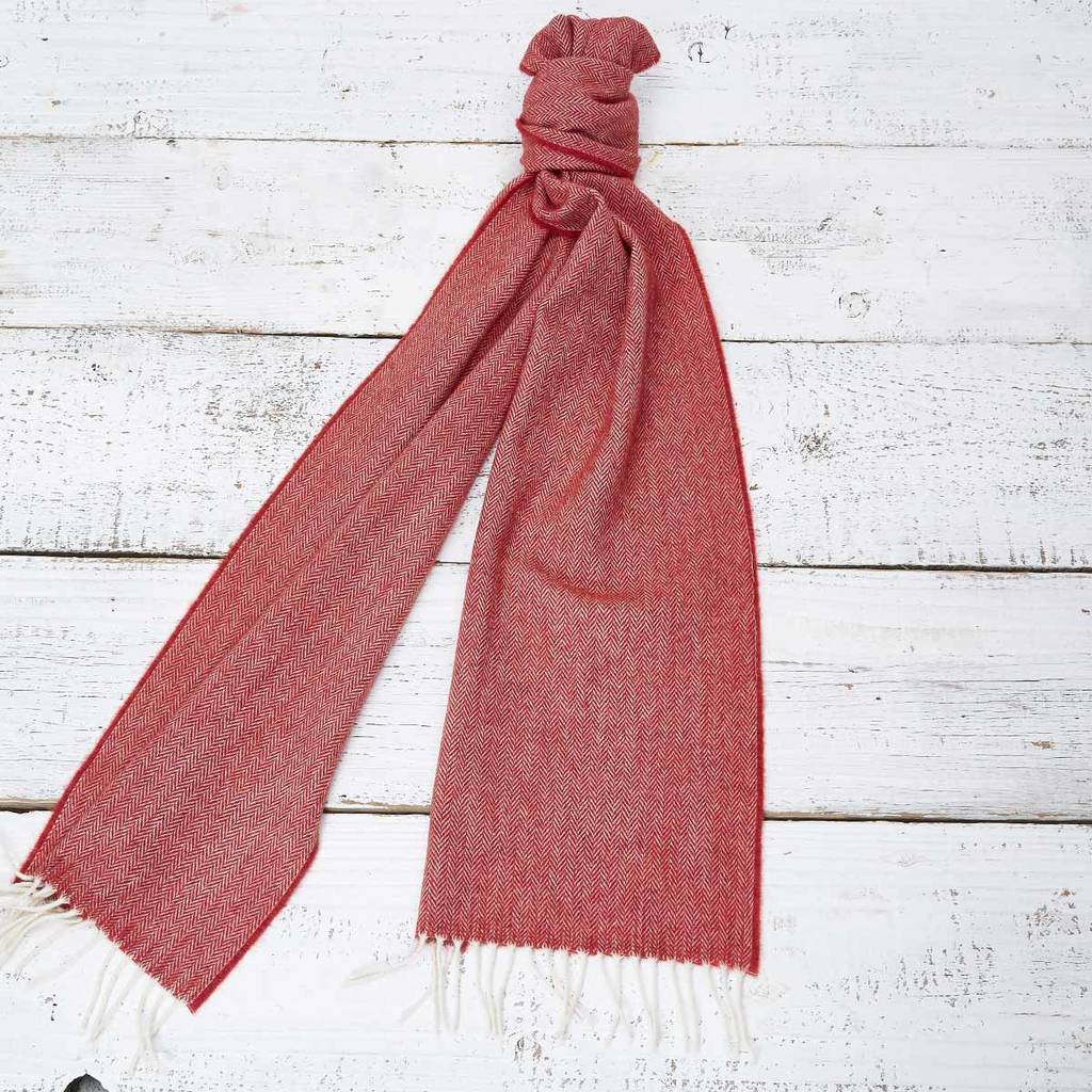 Extra Long Scarf Rust Pure Merino By Tolly Mc Rae