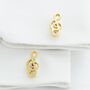 Clef Cufflinks In 18 Ct Gold On Silver, thumbnail 2 of 2