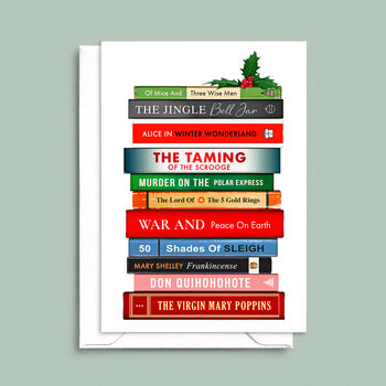 Funny Book Puns Christmas Card, 2 of 5