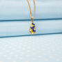 Pansy Teardrop Pendant Necklace, thumbnail 4 of 6