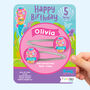 Personalised Mermaids Birthday Hair Clips, thumbnail 1 of 4