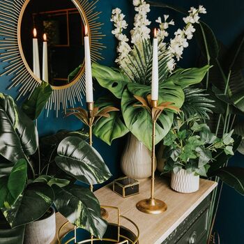 Gold Palm Tree Candle Holder 42cm, 2 of 6