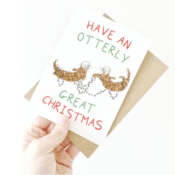 'Have An Otterly Great Christmas' Card, 2 of 5